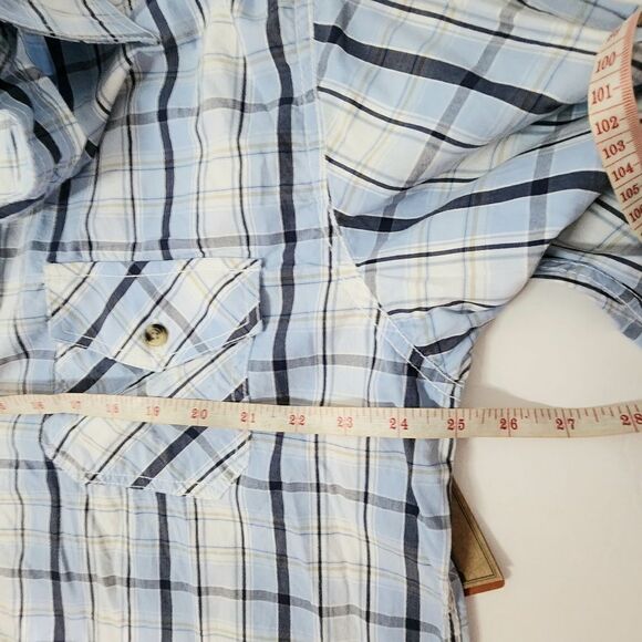 Ruff Hewn new with tags plaid blue shirt button down men's size XL - Picture 7 of 10